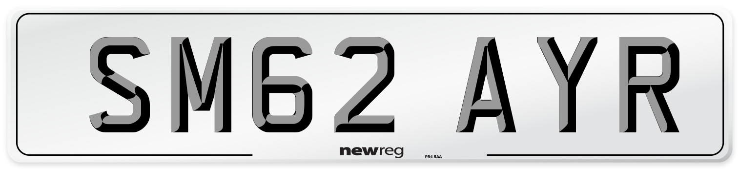 SM62 AYR Number Plate from New Reg